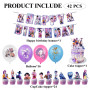 42pcs Set de Décoration Anniversaire, Kit de Fête avec Ballons, Bannière Joyeux Anniversaire, Cupcake Toppers, Fournitures de Fê