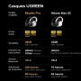 UGREEN Casque Bluetooth sans Fil Sport Studio Pro ANC Réduction Active du Bruit Adaptative Hybride Hi Res Audio LDAC Casque Musi