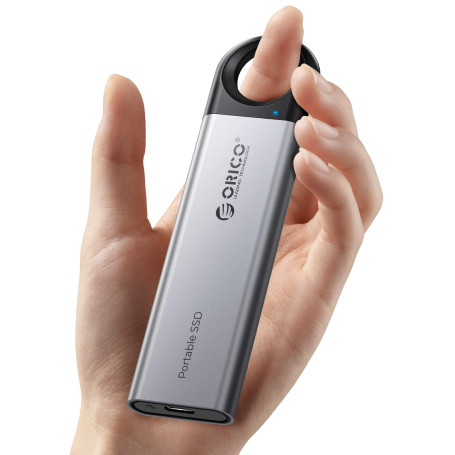 ORICO SSD Externe 2To jusqu'à 1050 Mo/s, Disque Dur Externe avec Trou de Suspension et Câble USB C et A 2 en 1, USB3.2 Gen2 SSD 