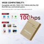 PERGEAR CFexpress Lecteur de Cartes Professionnel Type A USB 3.2 Gen 2, USB-C & USB-A 2 en 1, Vitesse de Transfert 10 Gbps pour 