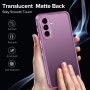 ivoler Coque Mat pour Samsung Galaxy A17 4G / 5G avec 2 Pièces Verre Trempé, Protection Antichoc Militaire Arrière Translucide É