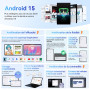 OSCAL Tablette Android 15 Pad 100, Tablette 12 Pouces avec Carte Sim, Caméra AI, 24GO RAM + 256GO ROM (2TB TF),9000mAh Tablette 