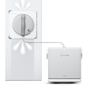 ECOVACS WINBOT W2S Omni Robot Nettoyeur de vitres avec Station, Nettoyage Intelligent Bord à Bord avec la TruEdge™, Charge en Fo