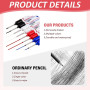 8 Pcs Marqueur Trou Profond, Marqueurs Charpentier, Marqueurs Imperméables Pointe Longue de 20 mm, Marqueur Precision Chantier p