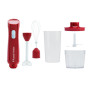 Russell Hobbs Mixeur plongeant [3 en 1 : mixeur, fouet, hachoir] Blender Rouge (bol 600 ml, smoothies, soupes, sauces, dips, lam