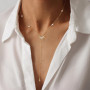 RIXERKOC Collier Longue en Y pour Femme, Colliers Lariat Plaqué Or 14k avec pendentif en Forme de Soleil Collier en Cristal or e