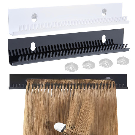MZSX 2 pcs Support d'extension de cheveux, présentoir de couleurs de cheveux en acrylique, pour tresser les cheveux, organisateu