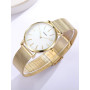 Kubagom Très Mince Montre pour Femme Quartz Étanche Acier Inoxydable avec Bracelet