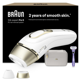 Braun Epilateur Lumiere Pulsee Silk·expert Pro 5 PL5157, Epilation Semi-Définitive, Alternative Au Laser, Résultats En 2 Séances