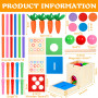 Jeux Montessori Educatifs Motricité Bébé en Bois Garçons et Filles, Jouets 1 2 3 Ans, Jeux Montessori Object Boîte Permanente, N