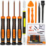 JOREST Kit Demontage PS4 PS3 PS5 Xbox one/360, 11pcs Kit Nettoyage, Outil Reparation pour Manette et Console, avec Tournevis Tor