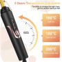 Flintronic Peigne Chauffant, 2 en 1 Peigne Lisseur en Céramique, Brosse Chauffante Perruque, 160-200℃ Régulation, Rapide-Chauffa