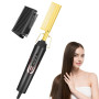 Flintronic Peigne Chauffant, 2 en 1 Peigne Lisseur en Céramique, Brosse Chauffante Perruque, 160-200℃ Régulation, Rapide-Chauffa