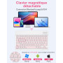 LAMA Étui avec Clavier pour iPad A16 11e génération 2025, iPad 10e génération 2022, étui de Protection Fin, étui avec Clavier Bl