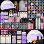 Yokilly Kit Ongle Gel UV Complet: Kit Ongle Manucure Avec 80W Lampe LED UV Electrique Ponceuse Pour Ongles Gel- Poudre Acrylique