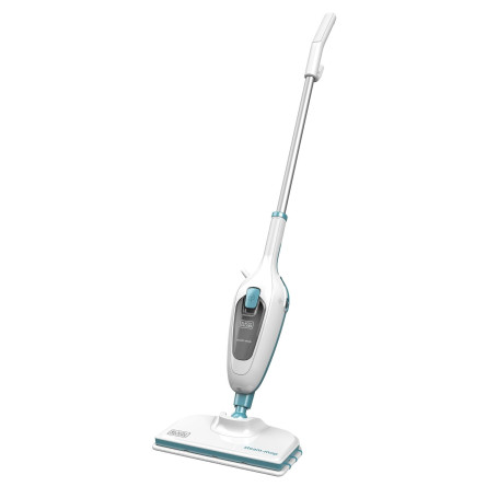 BLACK+DECKER - Balai Vapeur avec Patin Microfibre - Nettoyeur de Sol 1300W - Multi-Surfaces - Temps de Chauffe 25 sec - Tête Piv