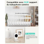 GHB Babyphone Caméra Bébé Surveillance 3,2 inches LCD Batterie 2100mAh Capteur de Température Vision Nocturne 2X Zoom Audio Bidi