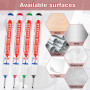 FIHODONE 4 Pièces Crayon Chantier, Marqueur Chantier de Forage de 20mm, Stylo Indelebile Pointe Fine, Marqueurs Trou Profond, Ac