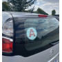 2 Pochettes Adhésives + 2 Disques Réversibles A Jeune Conducteur - Conduite Accompagnée | Fabriqué en France | Etui Adhésif Tran