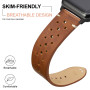 ANNEFIT Bracelets de Montre en Cuir Rétro à Dégagement Rapide, Bracelet de Remplacement 18mm 19mm 20mm 22mm