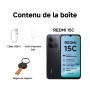 XIAOMI Redmi 15C, Smartphone 4+128Go, écran 6,9 Pouces 120Hz, Design 7,99 mm, MediaTek Helio G81-Ultra, Batterie 6000 mAh, Noir,