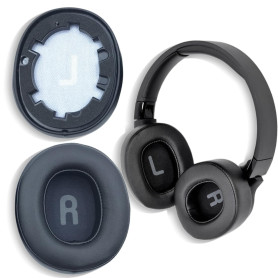 Coussinets de Rechange pour JBL Tune T700BT/T710/T720/T750BTNC/T760NC Noirs, Cuir protéiné + Mousse à mémoire, Housse Casque jbl