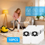 Lot de 10 Sacs Filtrants pour Aspirateur Pour Kärcher WD4, WD5, WD6, MV4, MV5, MV6 - Non-Tissé 487, Aspirateur Humide et Sec, Di