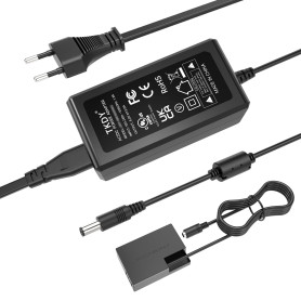 TKDY ACK-E18 Alimentation AC fournie DR-E18 Kit chargeur coupleur CC pour Canon EOS Rebel T6i T6s T7i T8i SL2 750D 760D 850D 77D