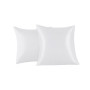 Lot de 2 Taies Oreiller en Satin 65 x 65 cm, Oreiller Satin Blanc, Satinées Housse d'oreiller Doux Prend Soin de Votre Peau et A