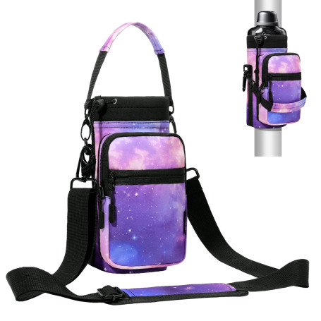 Nuovoware Porte-Bouteille Magnétique pour Sac de Sport avec Bandoulière Réglable, Magnétique Bouteille 1000ml, Pochette Organisa