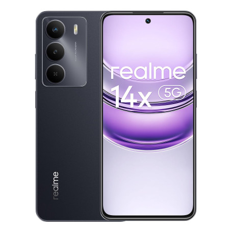 realme 14x Smartphone 5G 8+256GB, Black, 6.67 Pouces d'écran, 120Hz d'affichage, 5000 mAh de Batterie, 50 MP de caméra AI, Media