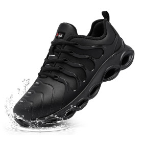 LARNMERN Chaussures de Sécurité Hommes Imperméables Amorti Légere Chaussures de Travail Confort Mode Embout Acier Anti-Smashing 