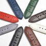 WOCCI Bracelets de Montres Cuir Italien, Grain d'alligator Gaufré, Couleur et Largeur au Choix 14mm 18mm 19mm 20mm 21mm 22mm