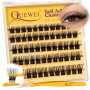 QUEWEL Auto - adhésifs Extension Cils Apparence naturelle, pas besoin de colle Faux Cils kit, 60 de Cils réutilisables pour les 