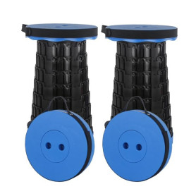Rshuhx 2pcs Tabouret Pliant Portable Tabourets pliants pour Adultes Camping Tabouret Pliable Siège léger Rétractable pour Excurs