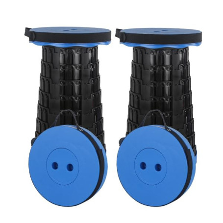 Rshuhx 2pcs Tabouret Pliant Portable Tabourets pliants pour Adultes Camping Tabouret Pliable Siège léger Rétractable pour Excurs