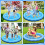 LOVICVKEM Tapis de Jet d'eau pour Jouets Enfants,170cm Tapis De Pulvérisation D'éclaboussure d'eau Splash Sprinkle Play Mat,Jeu 