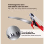 NEWFUN Scie d'élagage manuelle, réglable en hauteur sur 5 m, 1 scie pour 2 utilisations, avec mallette de transport et 2 lames d