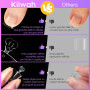 Kiiwah 240 Pièces Faux Ongles Pieds, 12 Tailles Courtes Capsule Ongle Pied Acrylique Clair Ongle Pied avec Boîte pour Fmmes Fill
