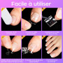 Kiiwah 240 Pièces Faux Ongles Pieds, 12 Tailles Courtes Capsule Ongle Pied Acrylique Clair Ongle Pied avec Boîte pour Fmmes Fill