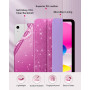 MoKo Coque pour iPad (A16) 11e Génération 11 Pouces 2025/iPad 10e Gén 10,9" 2022, Étui Scintillant, Housse avec Coque Arrière en