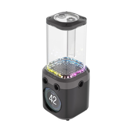 CORSAIR iCUE Link XD6 RGB Elite LCD Pump/Reservoir – Pompe FlowDrive Max, Écran LCD IPS 480x480, Capteur de Température Intégré,