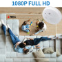 Yadayuki Caméra Espion WiFi 5G Ghz, Mini Camera Cachée Détecteur de Fumée，HD 1080P Mini Caméra Espion,Enregistreur Surveillance 