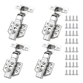 Wixovo 4 CharnièRes Pour Armoires De Cuisine, Charniere Porte Cuisine, Avec Fermeture Silencieuse, Pour Armoires De Cuisine Et P