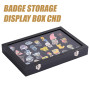 WIYETY Pin's Vitrine avec support : boîtes de présentation en émail boîte d'ombrage, boîte de rangement pour épinglettes, aiguil