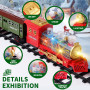 Ensemble de Train Electrique Classic à Vapeur pour Enfants 3-12 Ans - Lumières et Son - Cadeaux de Noël et du Nouvel An