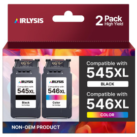 AIRLYSIS PG-545XL CL-546XL Cartouche d'encre Remplacement pour Cartouche Canon 545-546 pour Pixma TS3350 TR4550 TS3450 TS3150 MG