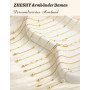 ZHESHY Bracelet Femme Argent Or Plaqué Or 14k Réglable Empilable Chaîne Bracelets Coeur Perle Love Scintillante Lot Bracelets Pe