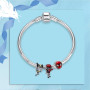H.ZHENYUE Abalorio Charm 925 Perles En Argent Sterling Wicked Woman Magic Boy Girl pouravec Zircone,Compatible Européen Bracelet