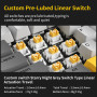 AJAZZ AK820 Wired Mechanical Keyboard, 75% Gaming Keyboard with Volume Control Knob, PBT Keycaps, 82 Keys, Five-Layer Sound Insu